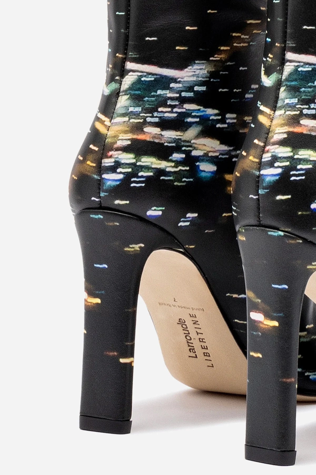 Larroud x Libertine Boot In Black LAX Printed Leather fashionable footwear