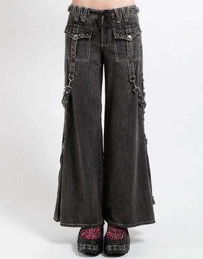 Cozy Comfort RegularFit STUDDED POWER PANT BLACK DENIM