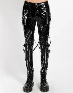 Vinyl Classic Slim Leg Bondage Pant Slim Wear Design smooth zipper