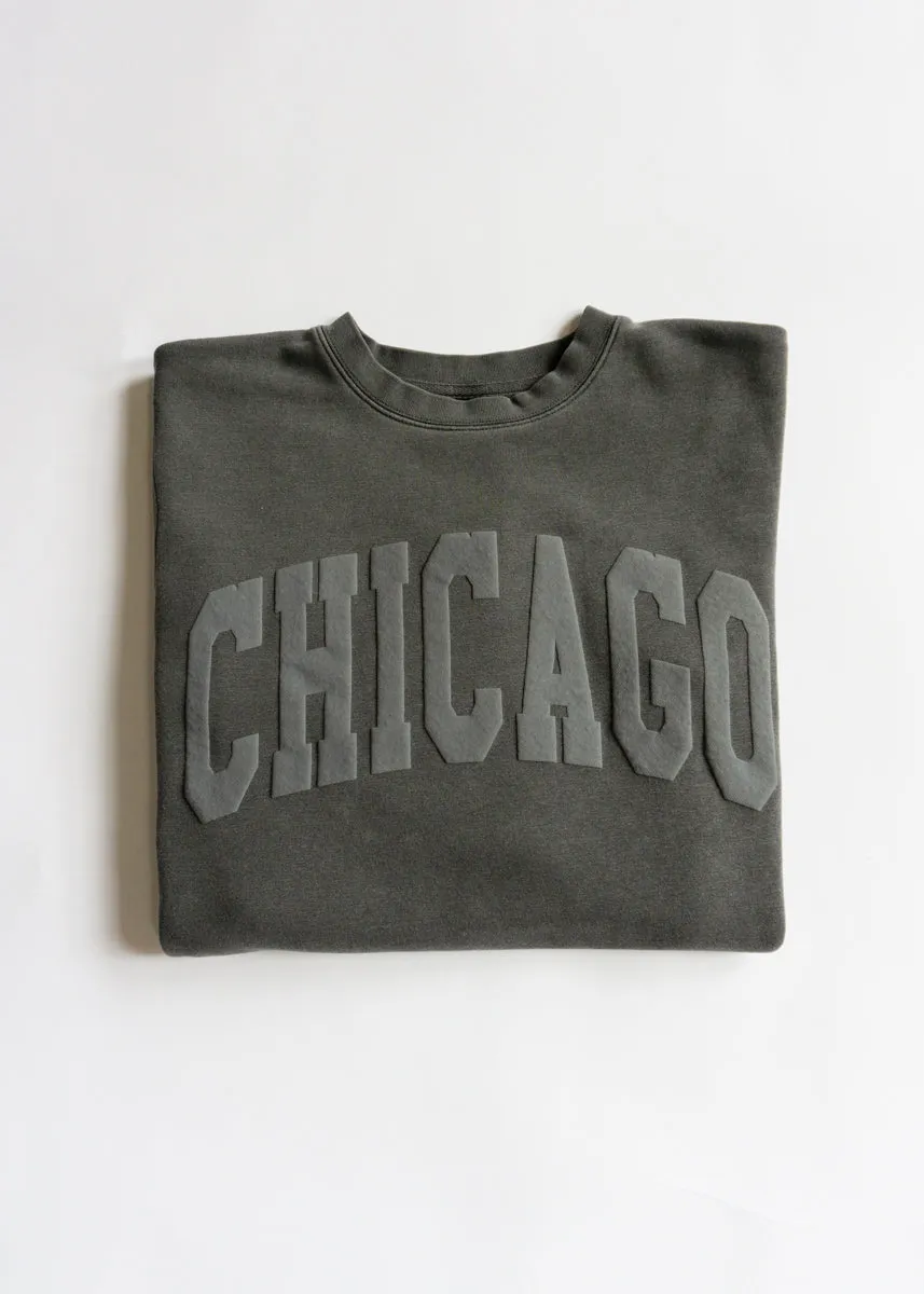 Chicago Collegiate Puff Sweatshirt - Black Warm Wear