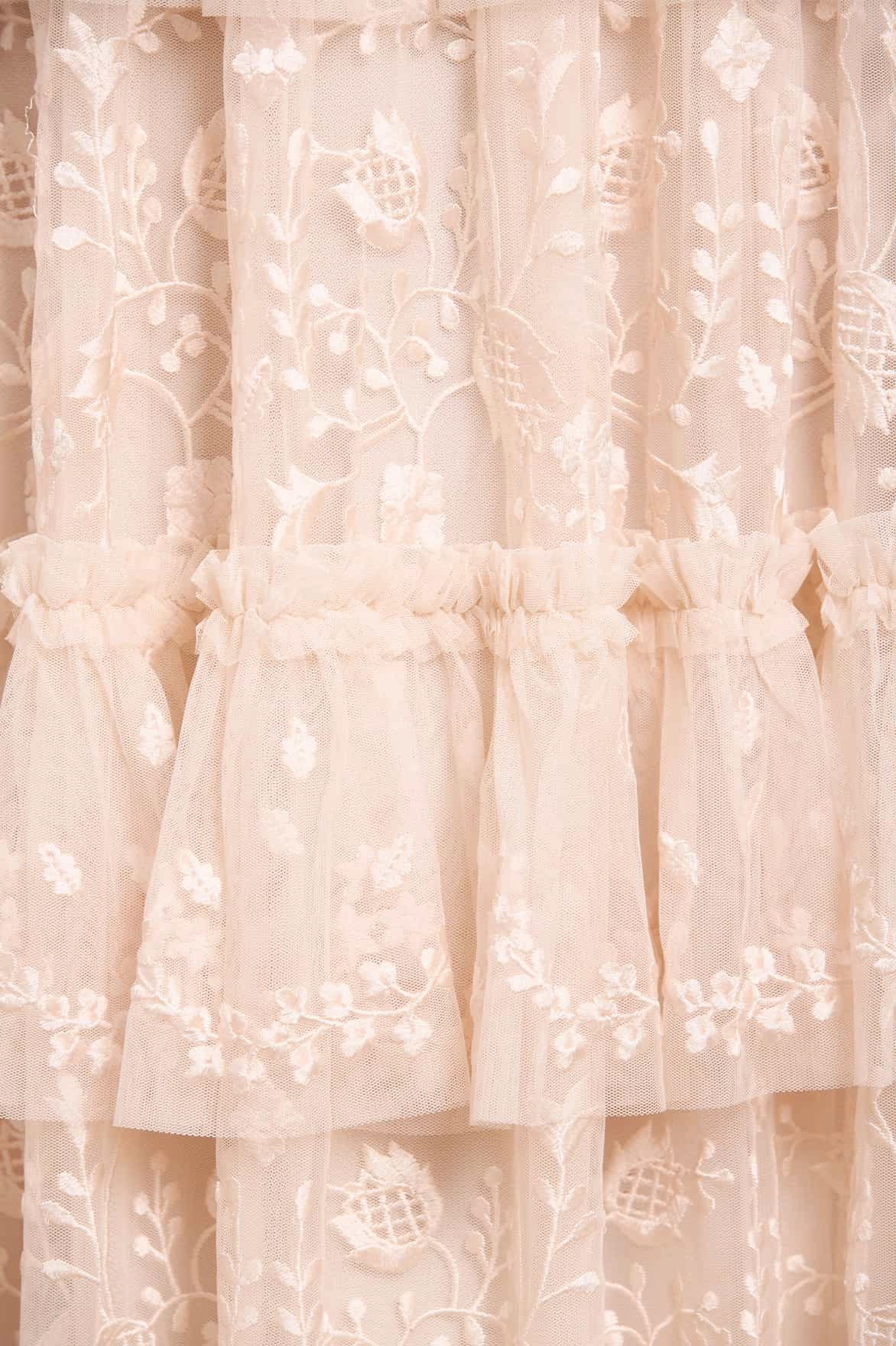 Contrasting Detail Primrose Gown