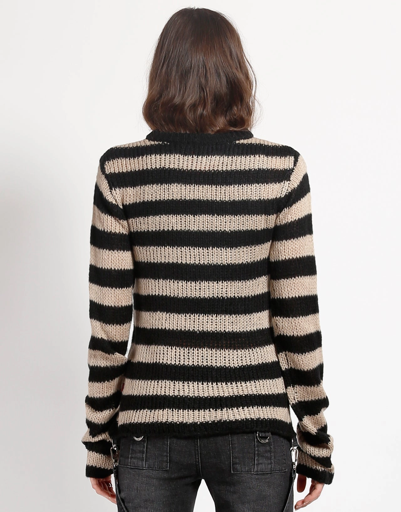 RAG STRIPE SWEATER IVORY StretchFit Design WaterRepellent Coating