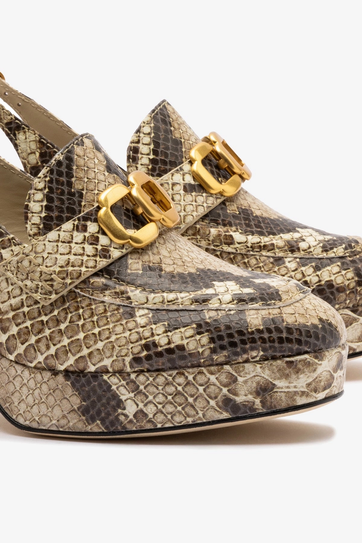 Slip-On Ease Harrington Loafer Low In Neutral Snake Leather