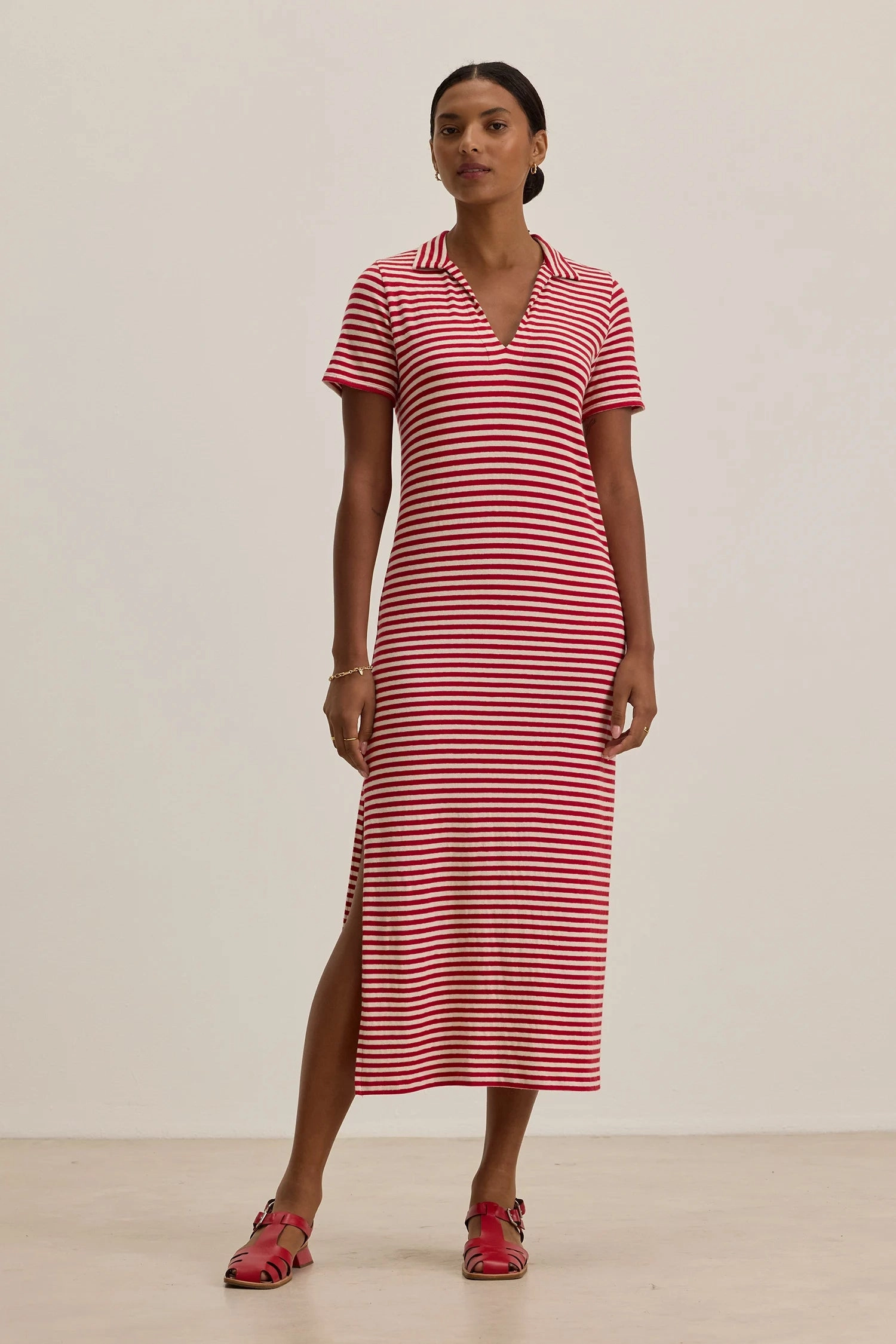 Khan Yarn Dye Jersey Stripe Dress Autumn Essential
