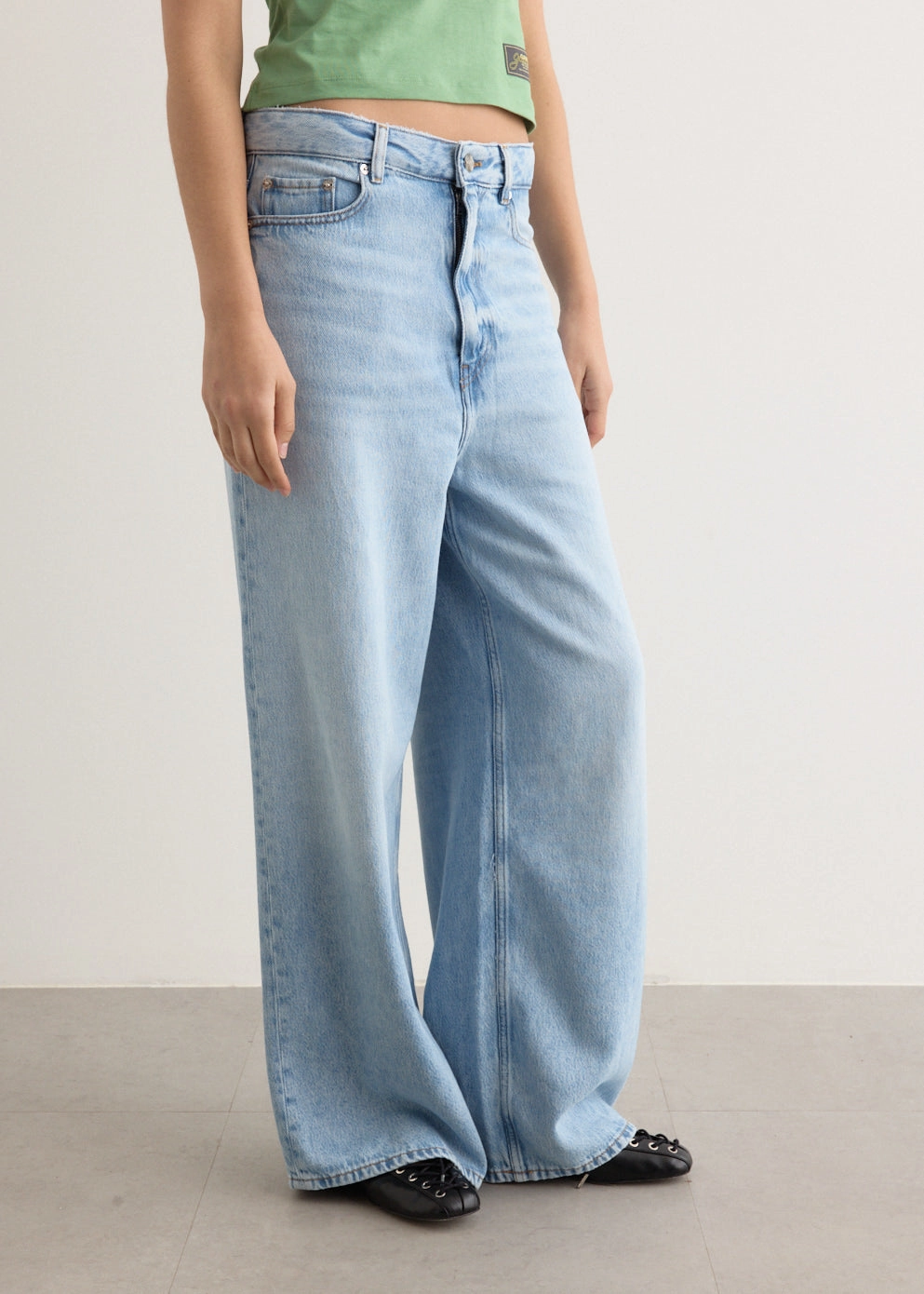 Soft Rigid Denim Baggy Jeans Casual Element Fits Everyone