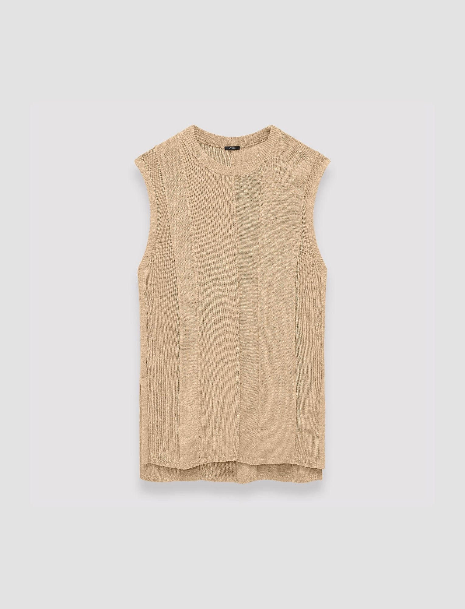 Outdoor Style Wardrobe Must Linen Blend Knitted Tank Top
