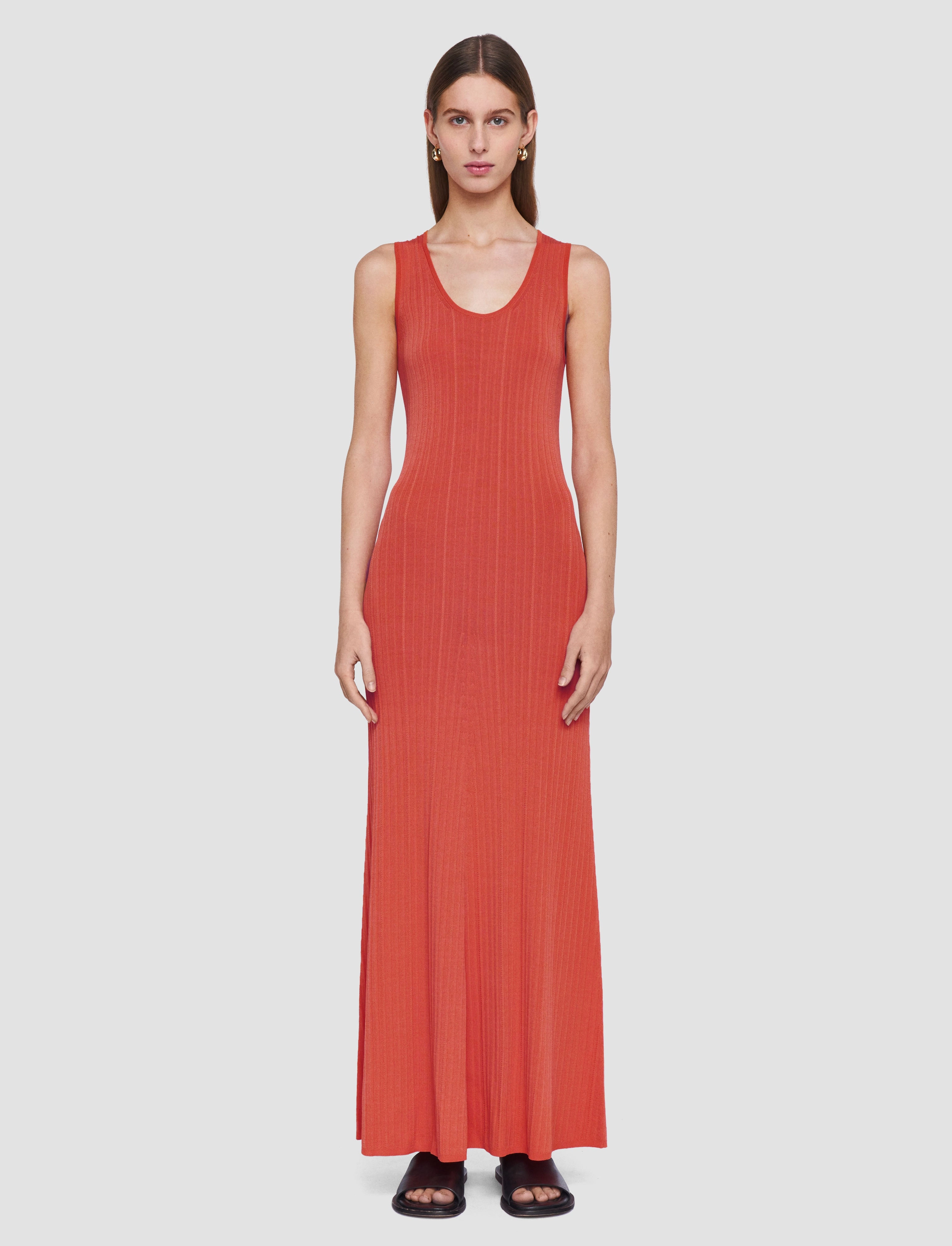 Viscose Rib Knit Dress All Fit Look