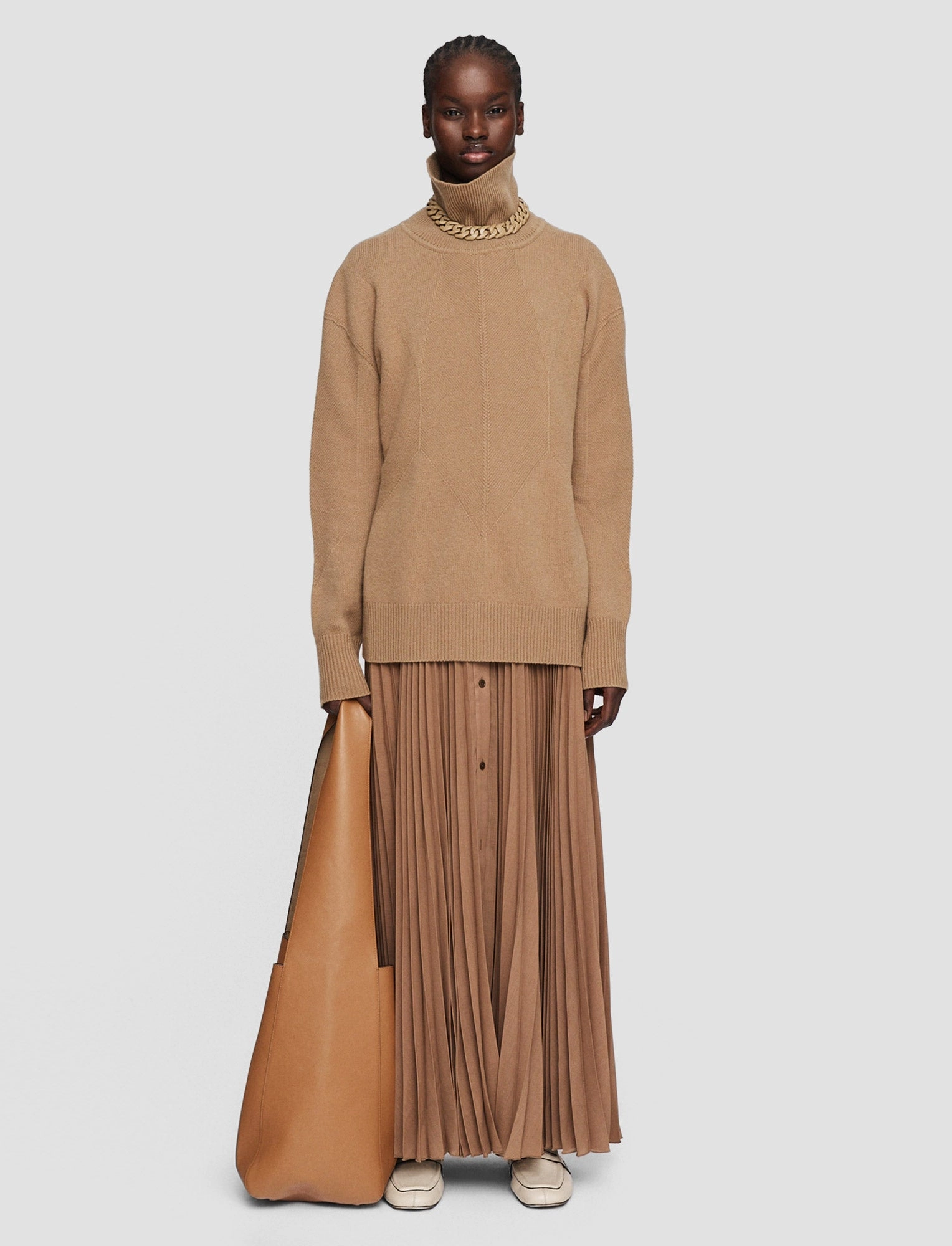 Soft Wool High Neck Jumper quick dry Ribbed Knit