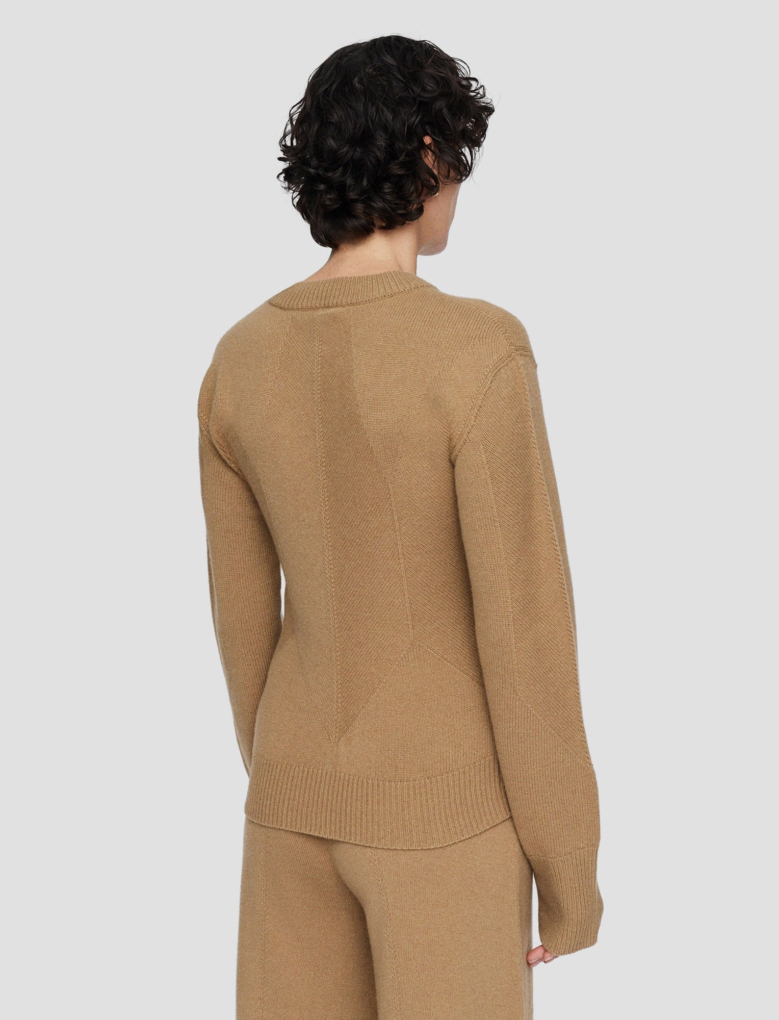 Effortless Style Loop Back Finish Soft Wool Round Neck Jumper