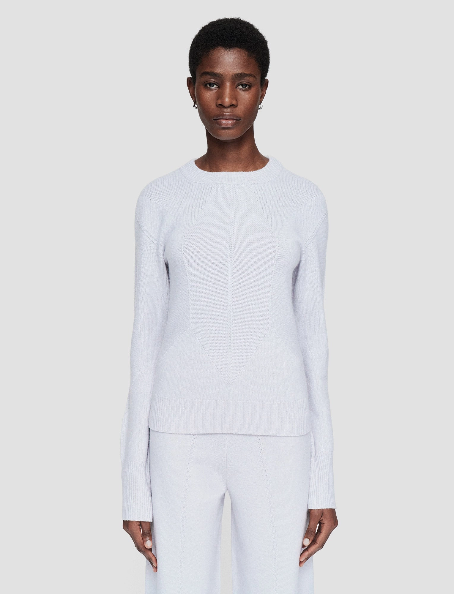 Warm Fabric Ventilated Armhole Design Soft Wool Round Neck Jumper