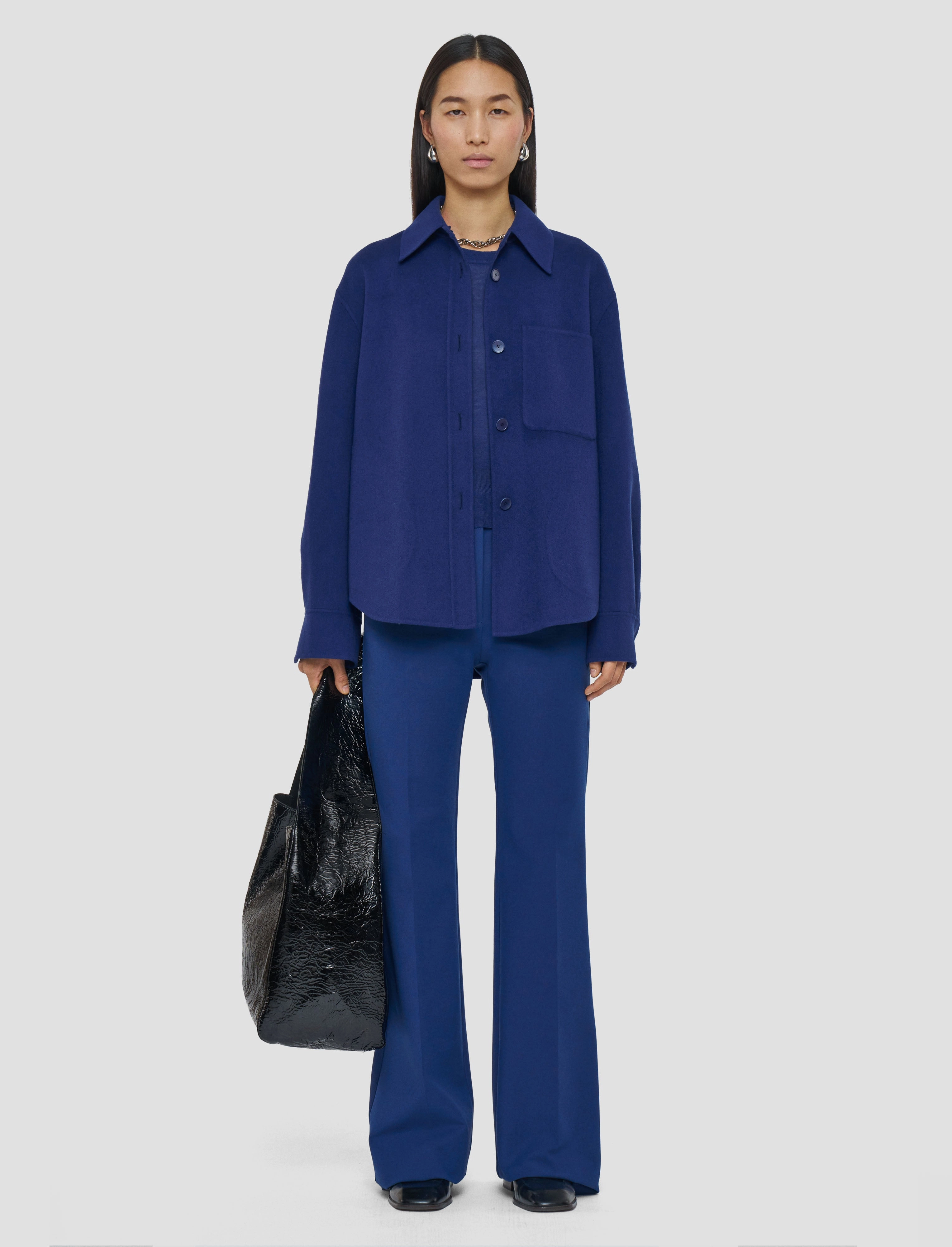 Outdoor Function Cordlock Adjustment System Jelia Light Double Face Wool Overshirt