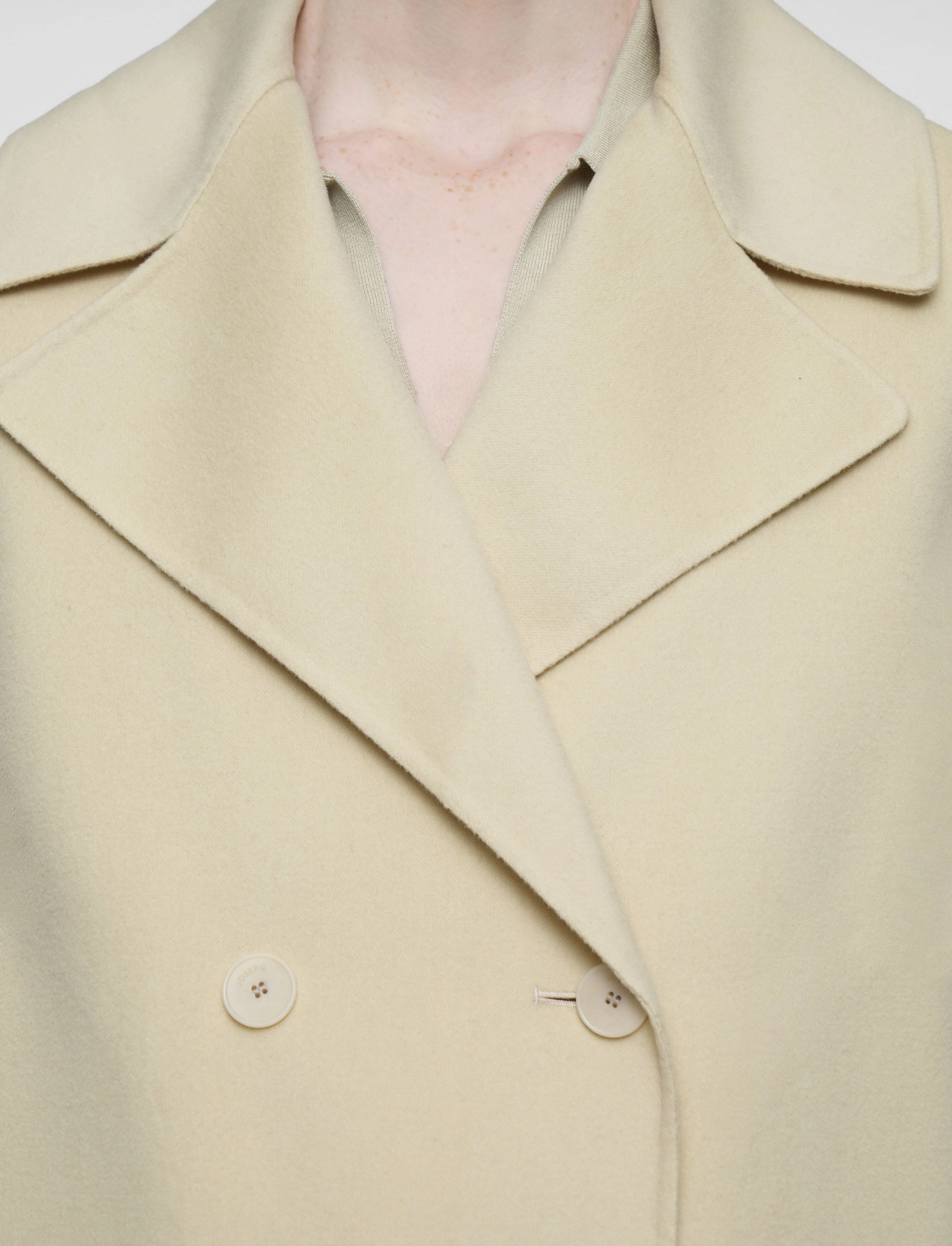 Rollet Light Double Face Wool Jacket Glow In The Dark Trim