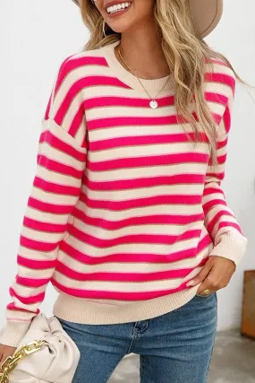 TailoredCut WOMENS STRIPE CASUAL SWEATER TOP