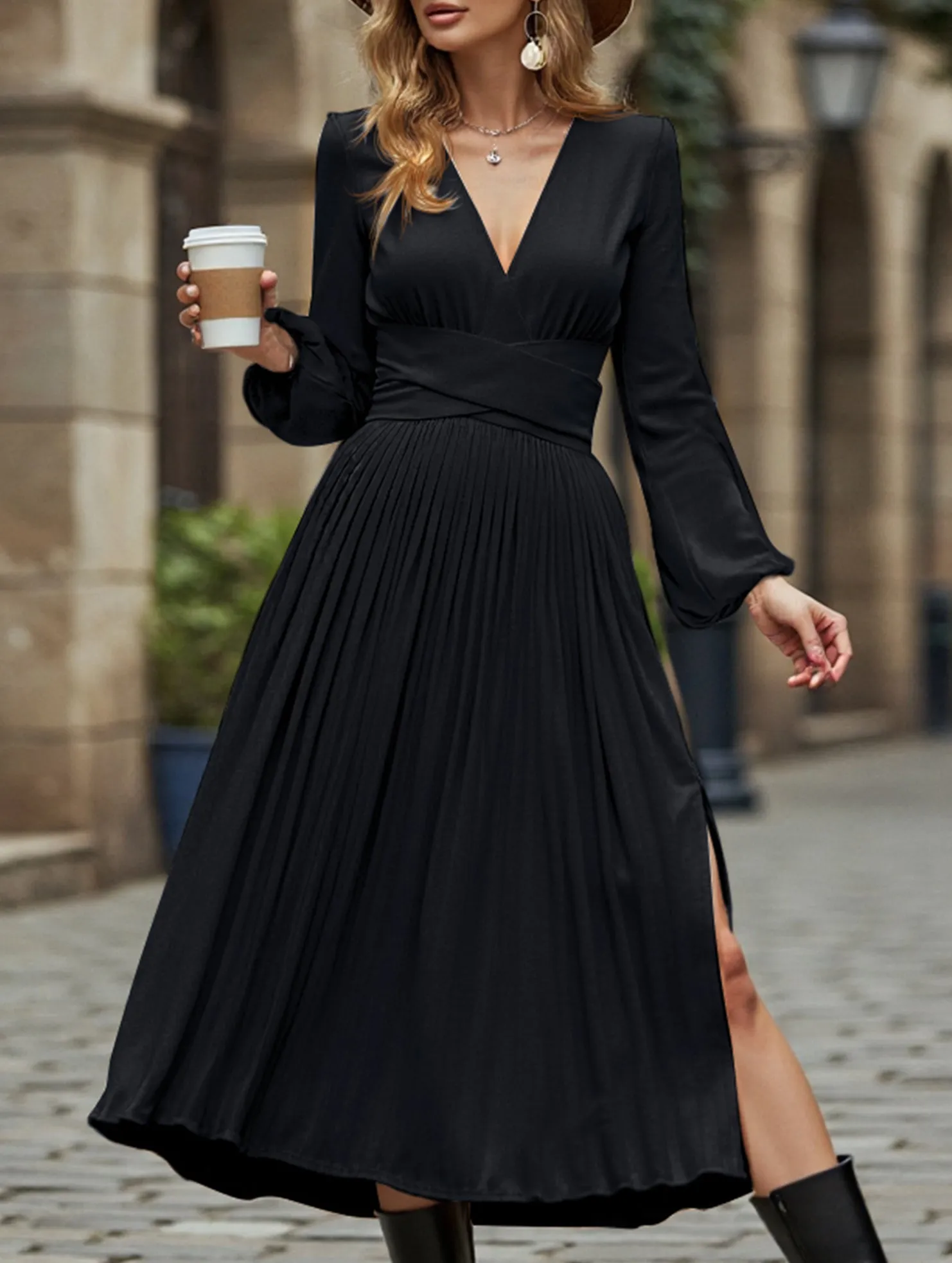 Relax Form Casual and Comfy Solid color dress midi length