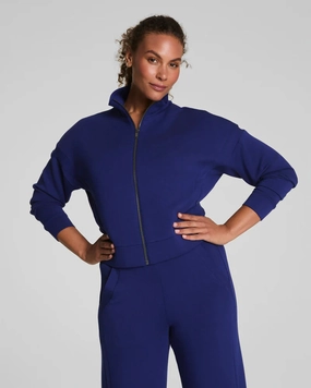 Non Irritating Tags SPANX AirEssentials? Track Jacket in Midnight Iris