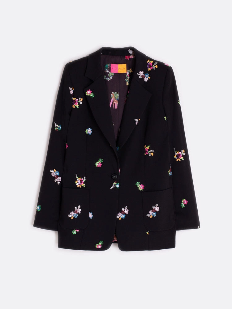 SPARKLE FLORAL BLAZER Listen Easy Movement