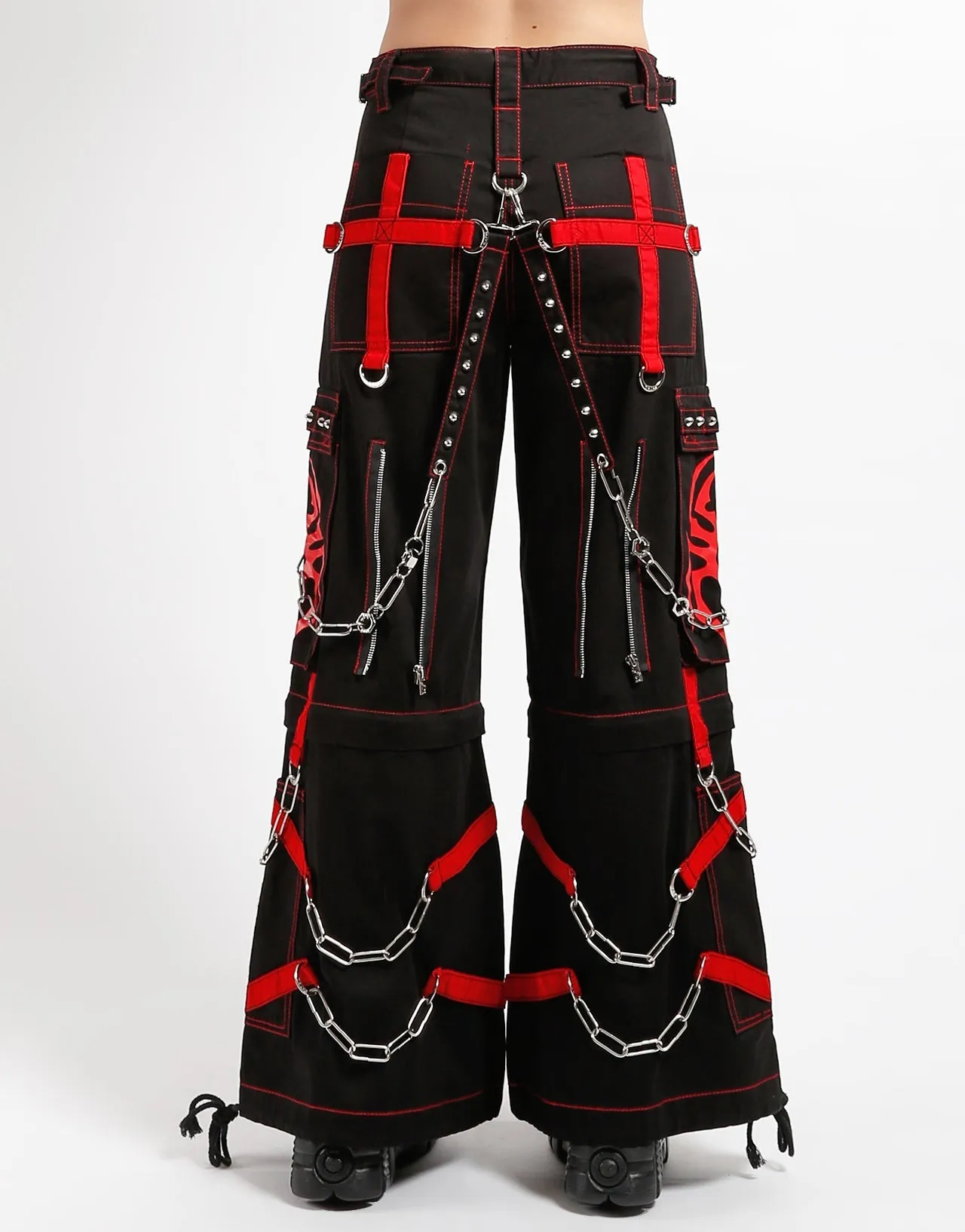 SPIDER ZIP OFF PANT RED Low Profile Waistband Day Hike