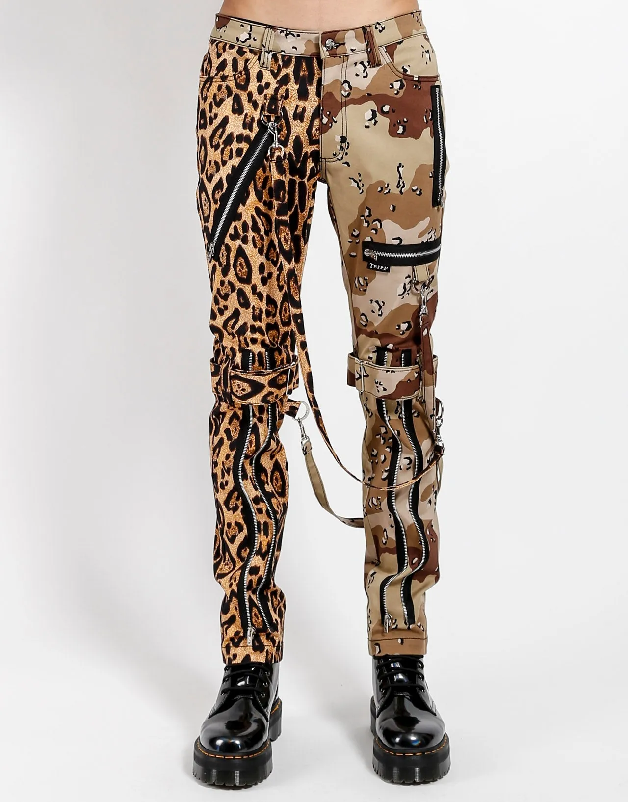 Hypoallergenic fabric SPLIT LEG BONDAGE PANT LEOPARD AND SAND CAMO