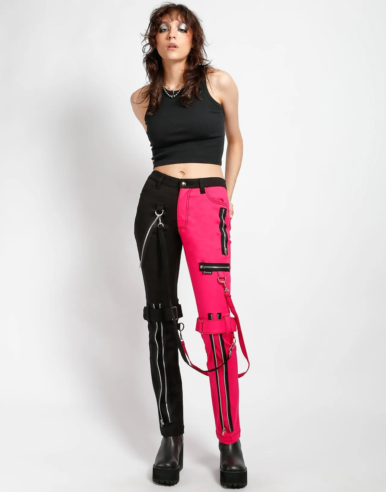 RuggedDurability Smooth Finish SPLIT LEG BONDAGE PANT PINK