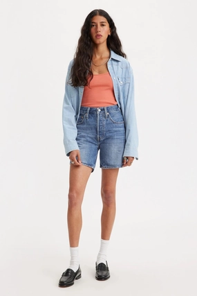 Sporty Style Chic Look 501? Mid Thigh Short