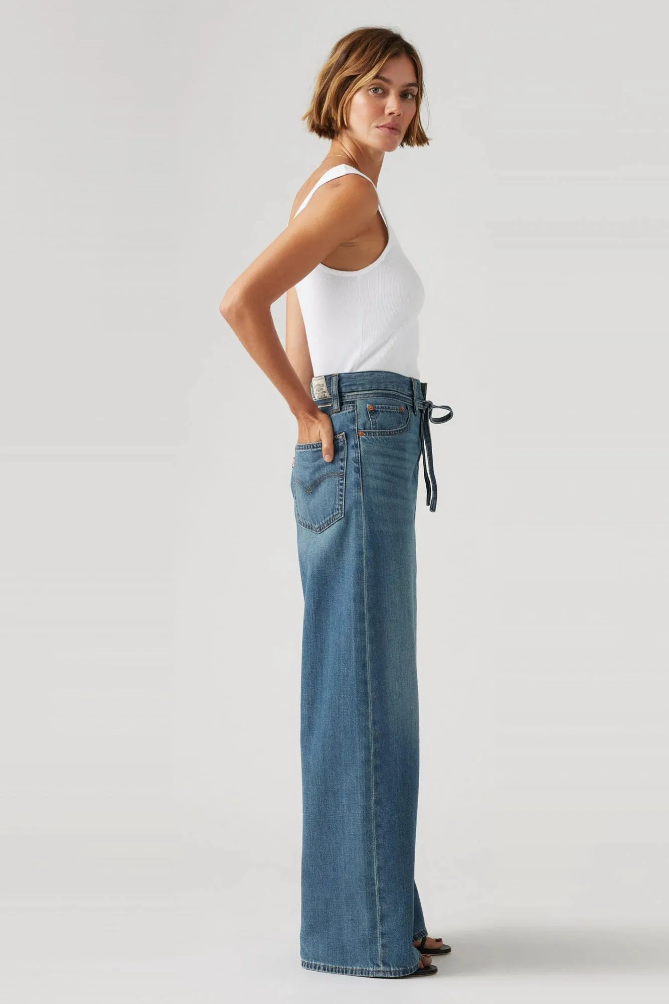 Plaid detail XL Straight Jean