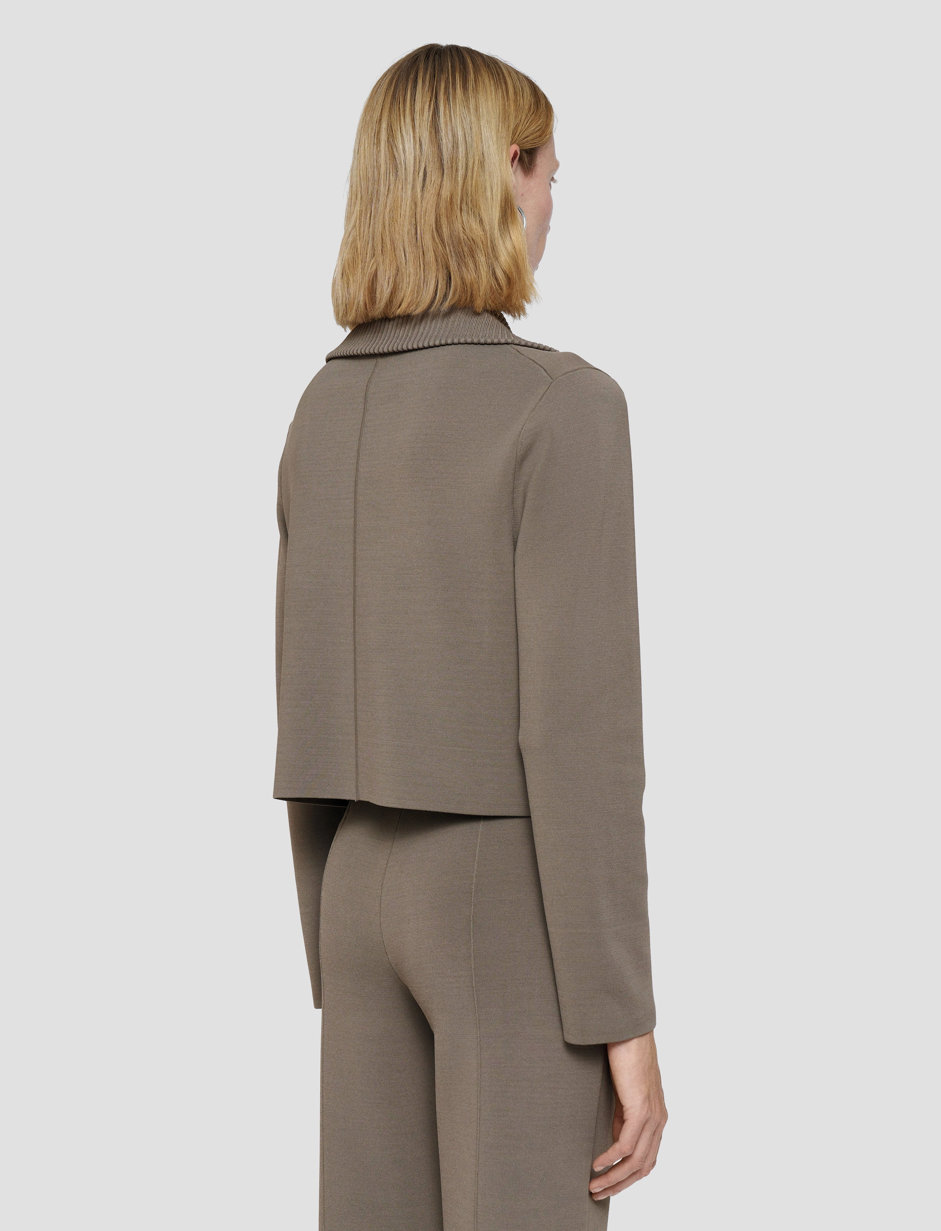 Spandex Integration Milano Knit Stretch Short Jacket