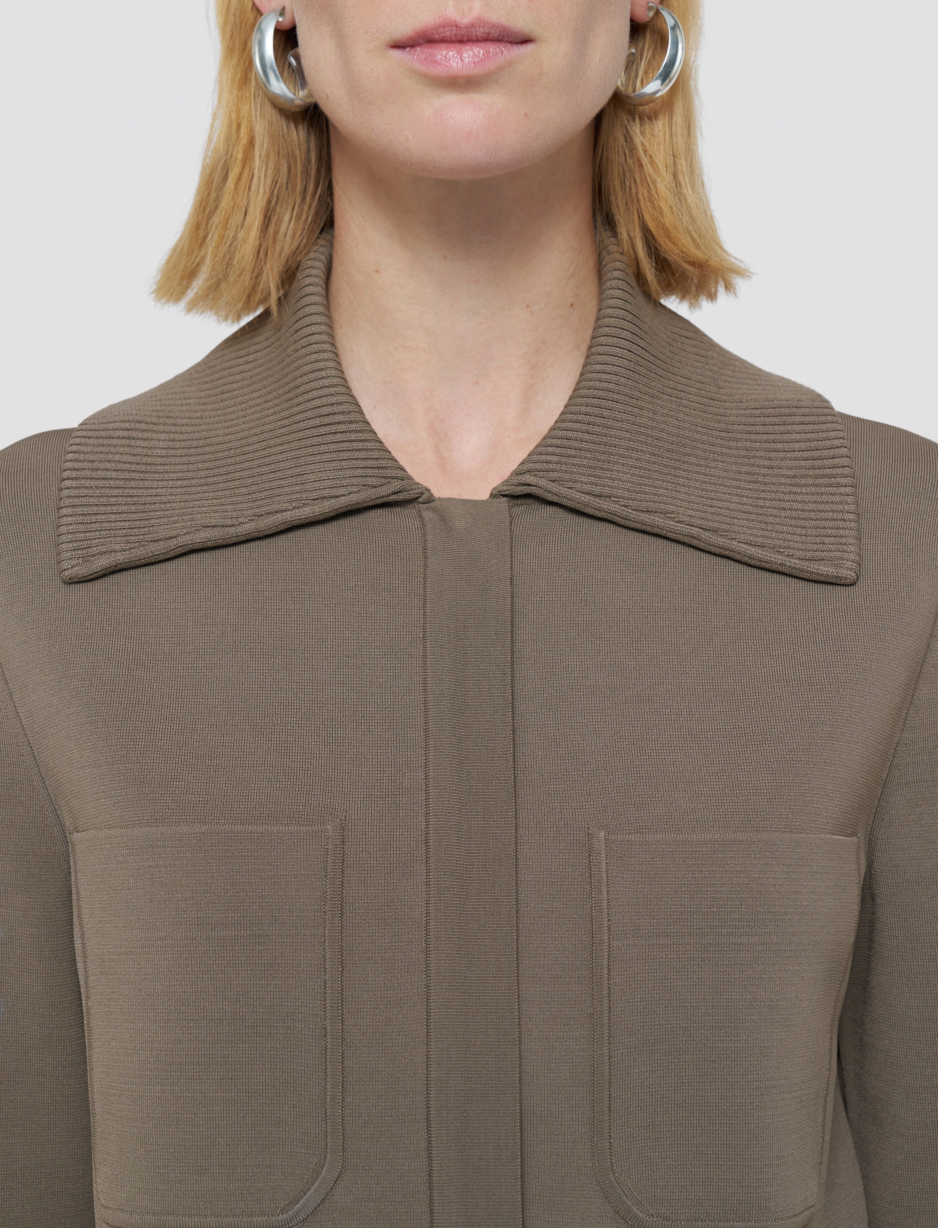 Ventilated Panels Everyday Pair Milano Knit Stretch Short Jacket