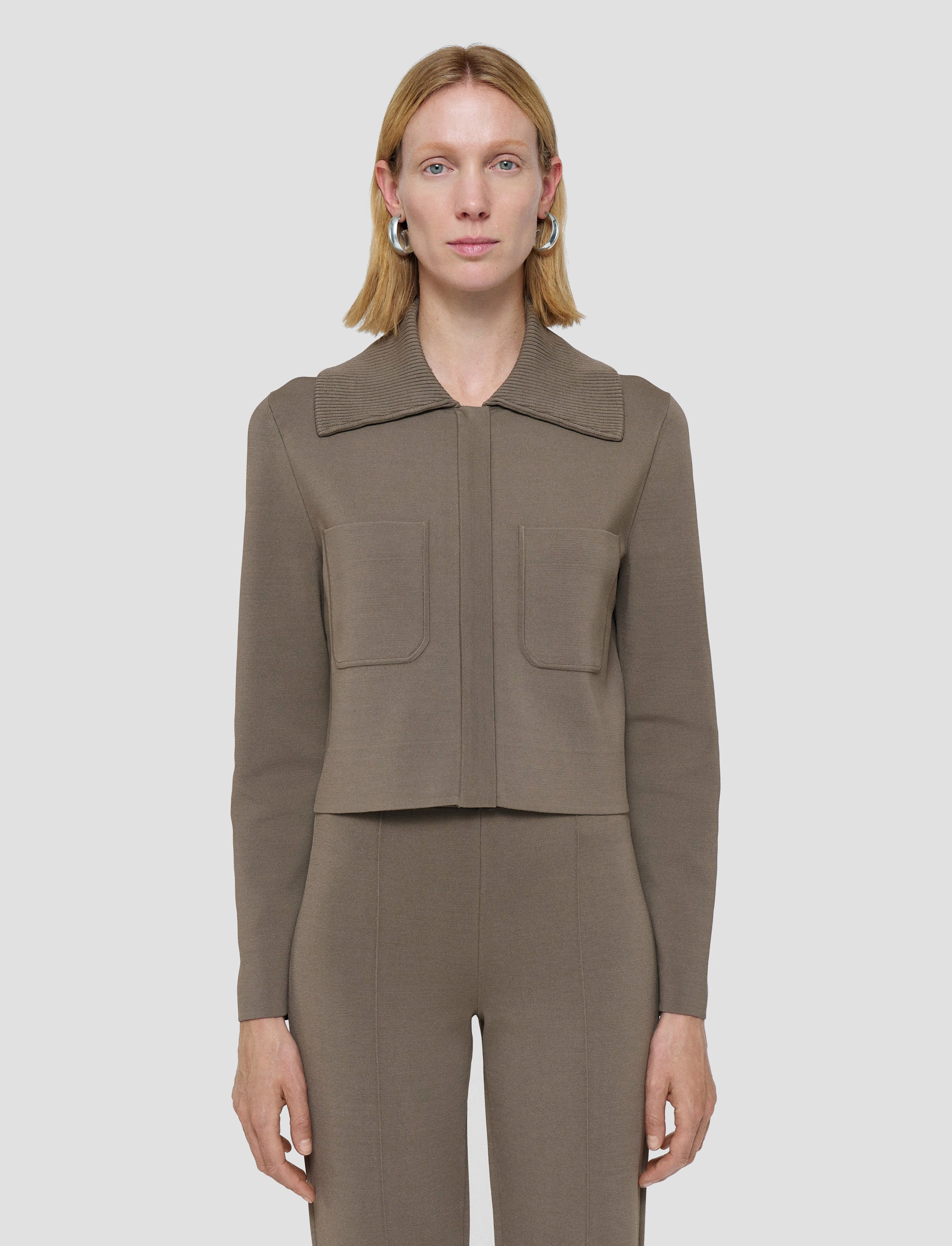 Clean Lines Smart Pick Milano Knit Stretch Short Jacket