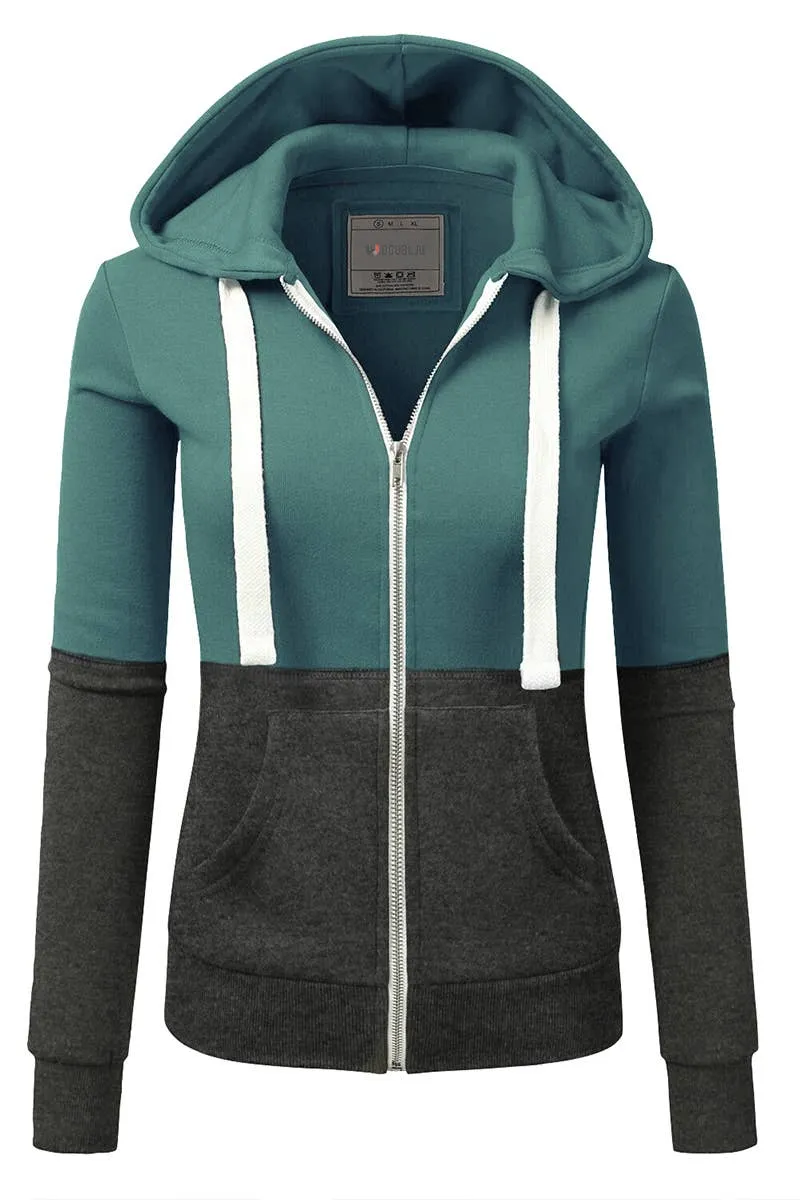 COLOR BLOCKING LONG SLEEVED HOODIE_CWOHOL422 Sustainable Manufacturing Process