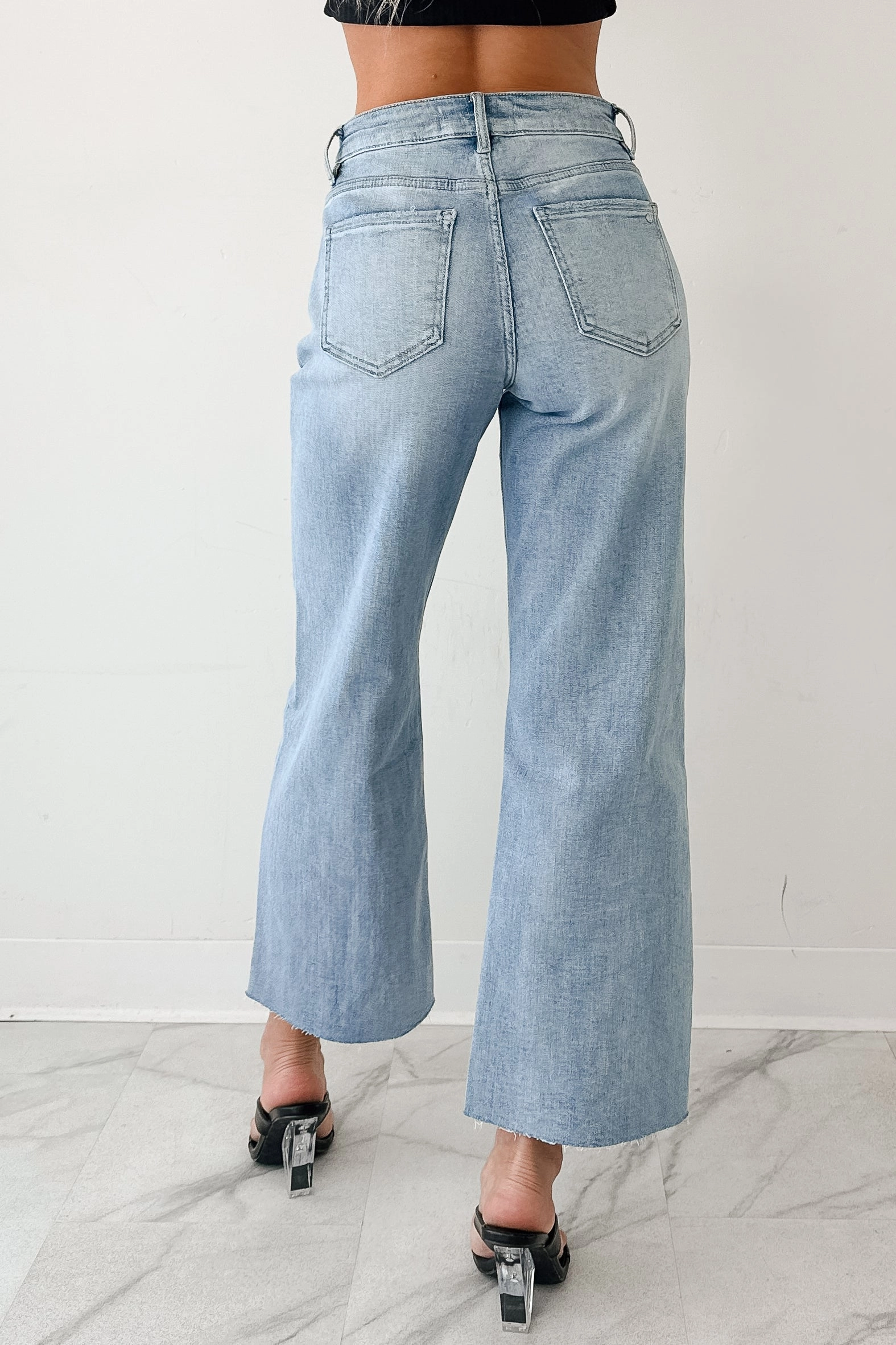 Victor Wide Leg Mica Denim Jeans (Light Blue) Minimal Fit Street Basics
