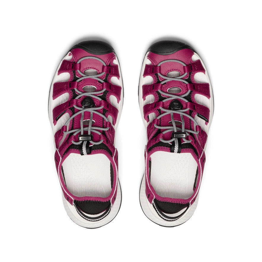 Open Toe Casual Shoes Ultra Flex Construction Women's Astoria West Sandal  |  Beaujolais/Star White