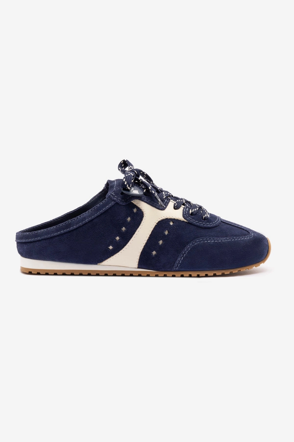 Stella Mule In Navy Suede and Ivory Leather Wear resistant Well   Made
