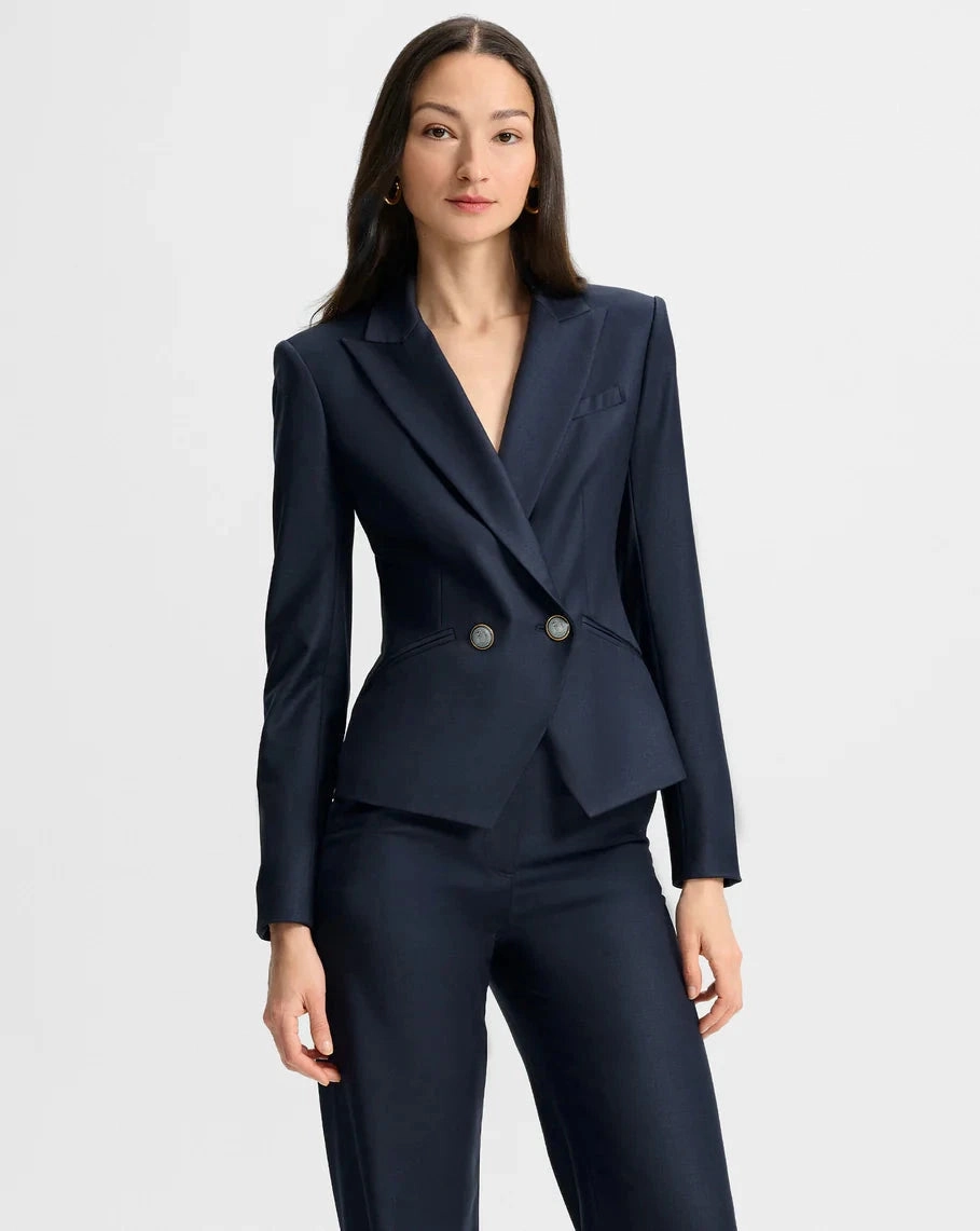 Cropped Rickie Dickey Jacket Navy mid-length