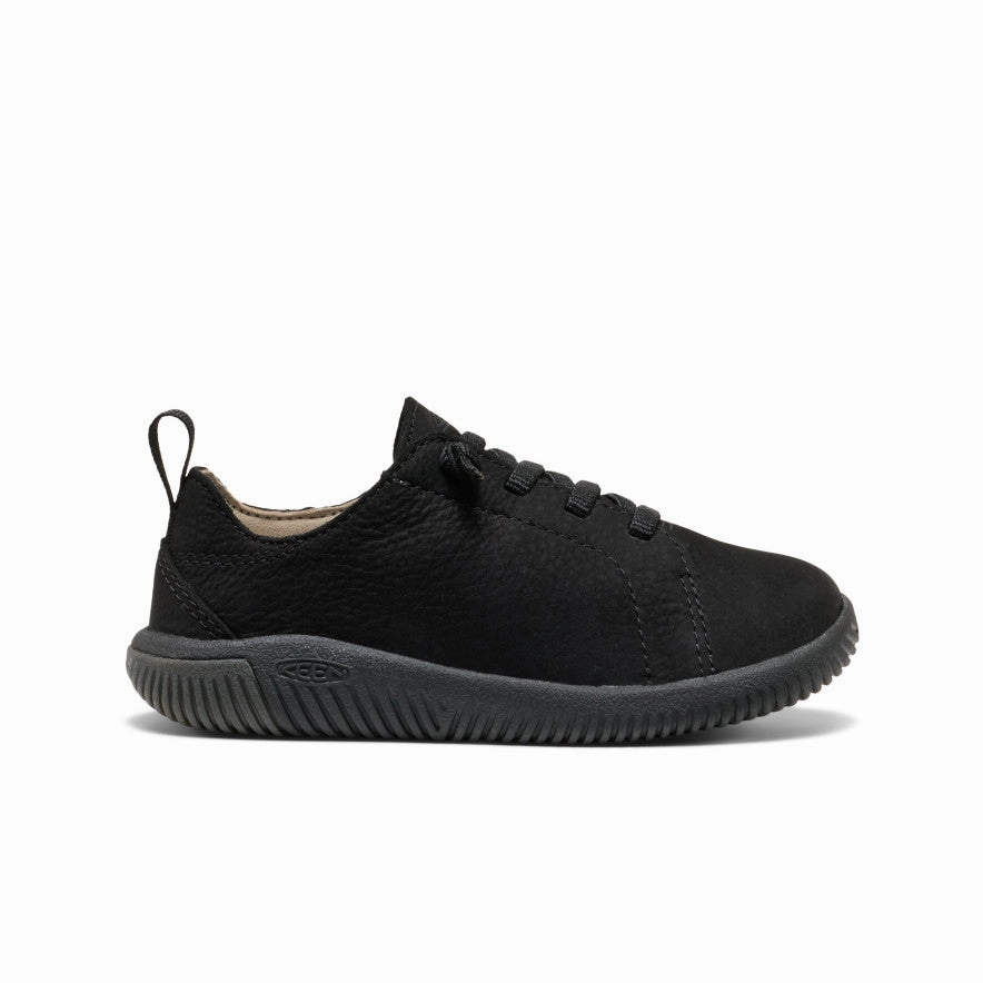 Slip Comfort Easy on Little Kids' KNX Leather Sneaker  |  Triple Black