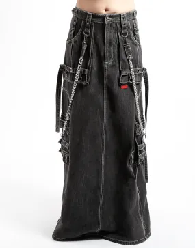 STRENGTH SKIRT BLACK DENIM Stretchable Comfort