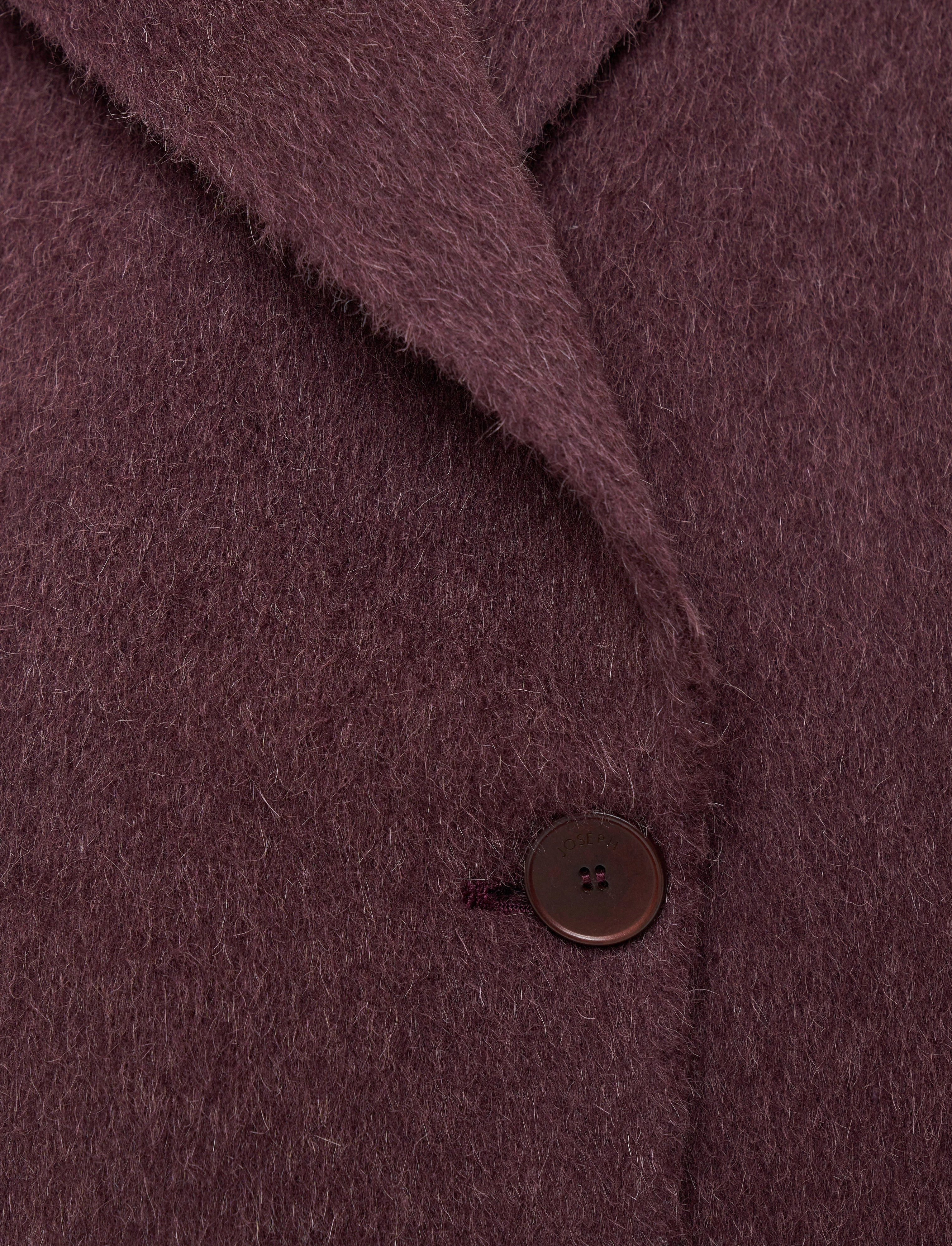 Quick Release Buckles Yves Brushed Double Face Alpaca Coat