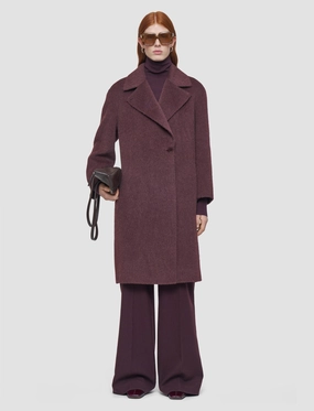 Yves Brushed Double Face Alpaca Coat Evening Chill Piece Weatherproof Seams