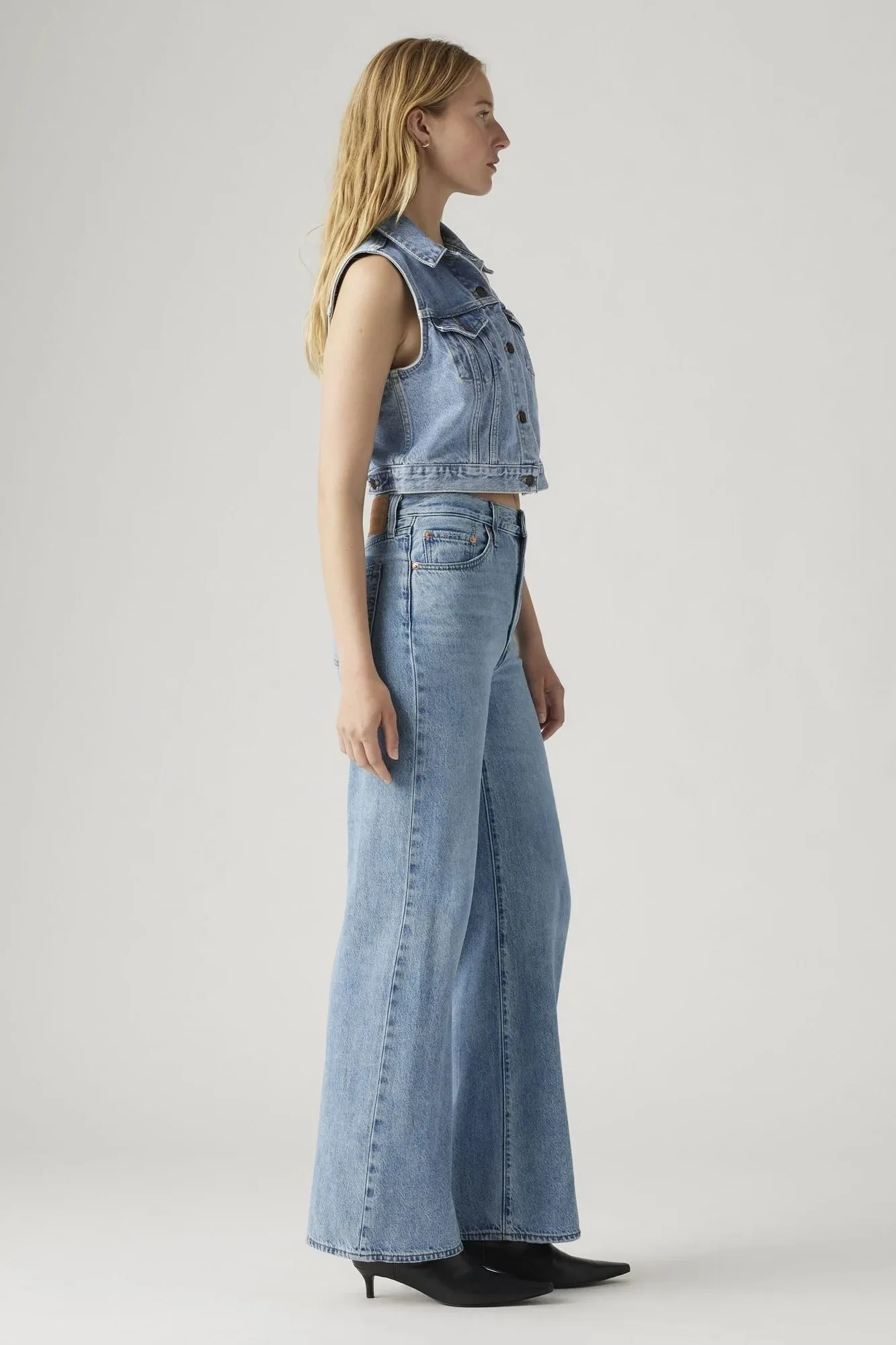 Street Routine Durable piece Ribcage Wide Leg Jeans