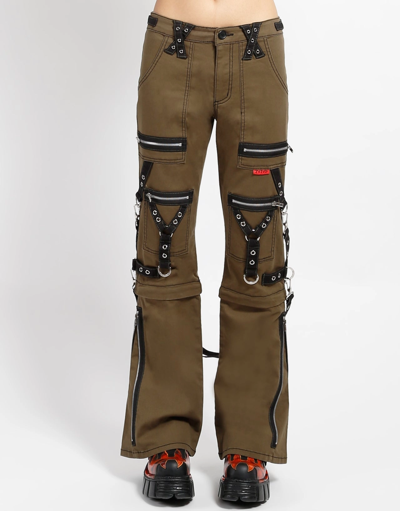 Rubberized grip ZIP TO ZIP PANT ARMY