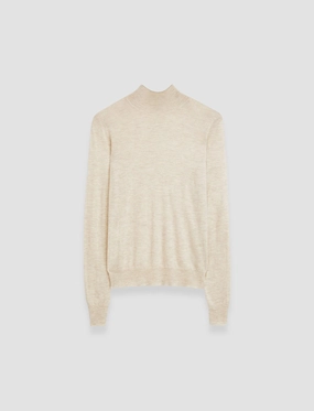 Cashair High Neck Jumper Ribbed Knit