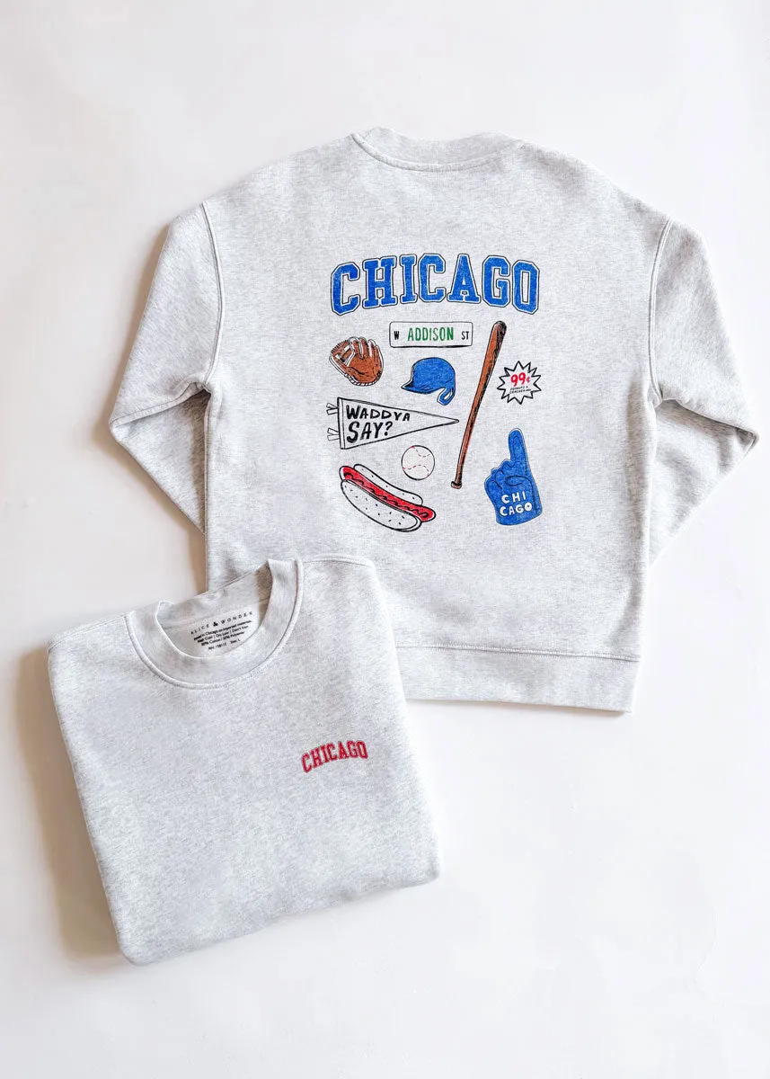 All Season Wear Winter Look Chicago Game Day Icons Sweatshirt