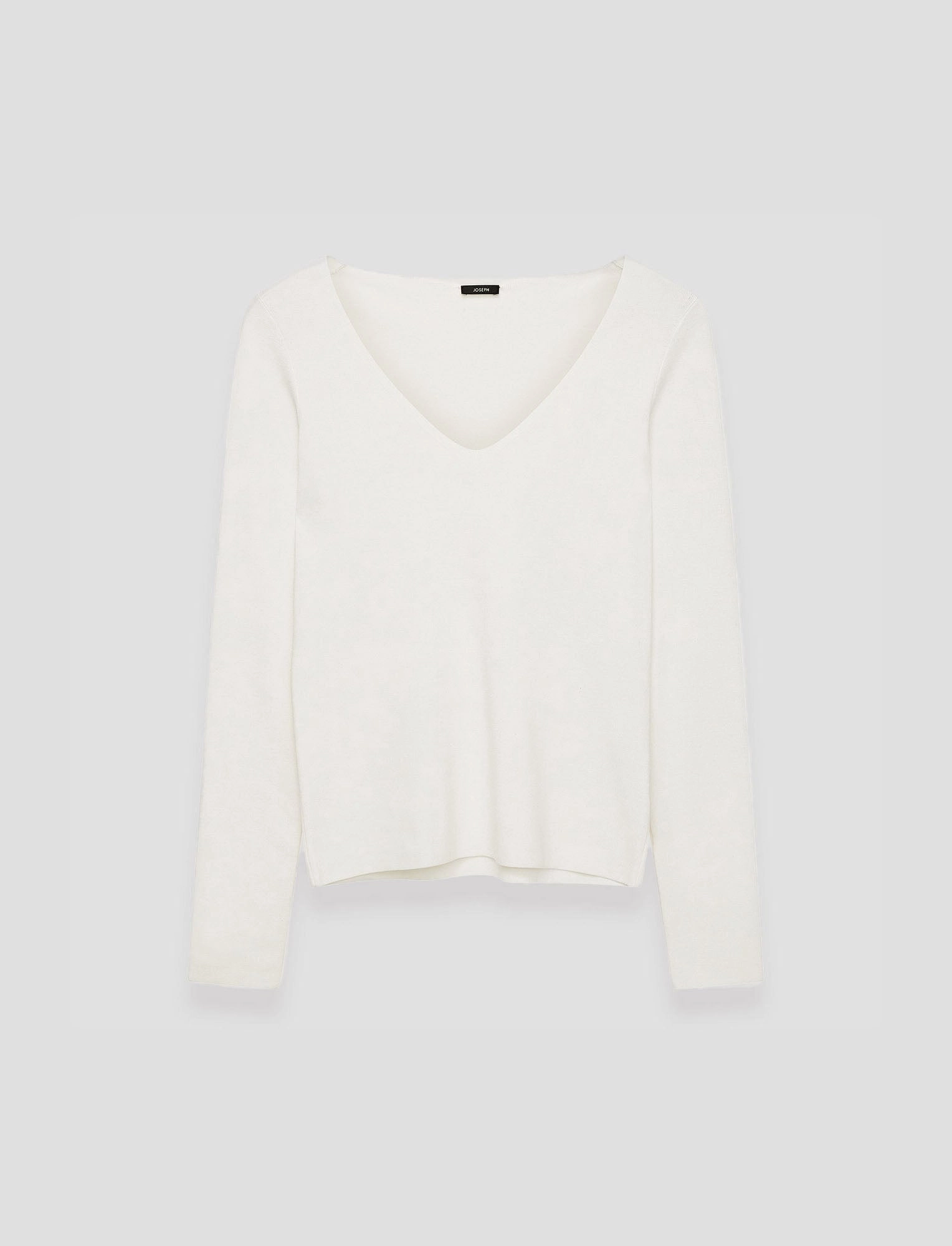 Silk Stretch V Neck Top Easy Care Fabric