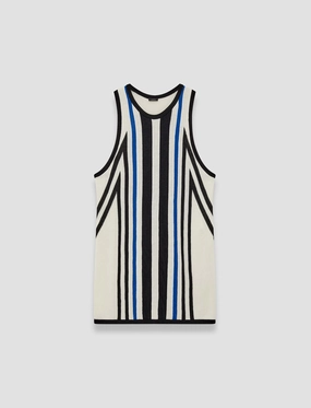 Cretto Jacquard Knitted Tank Top Minimalist Aesthetic