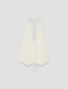 Suez Pleat Jacquard Tie Waistcoat Breathable Feel