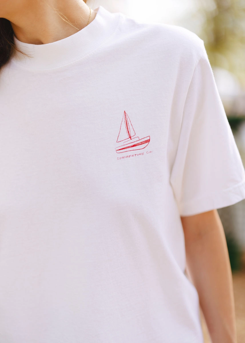 ReinforcedShoulders Flexible Neckline Summertime Chi Sketch Icons Oversized Tee