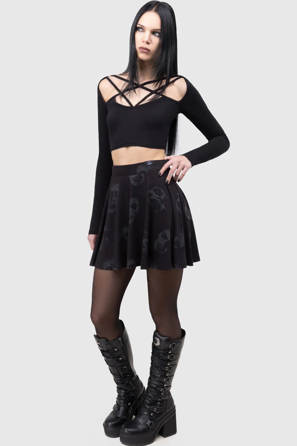 EXCELLENT DAY FOR AN EXORCISM SKATER SKIRT Ventilated Design
