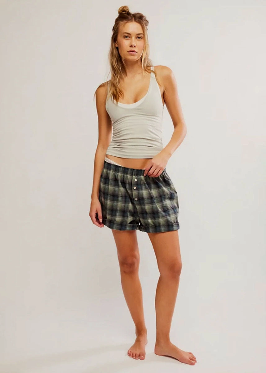 Sunday Afternoon Boxer - Green Combo Versatile staple Cozy and Relaxed