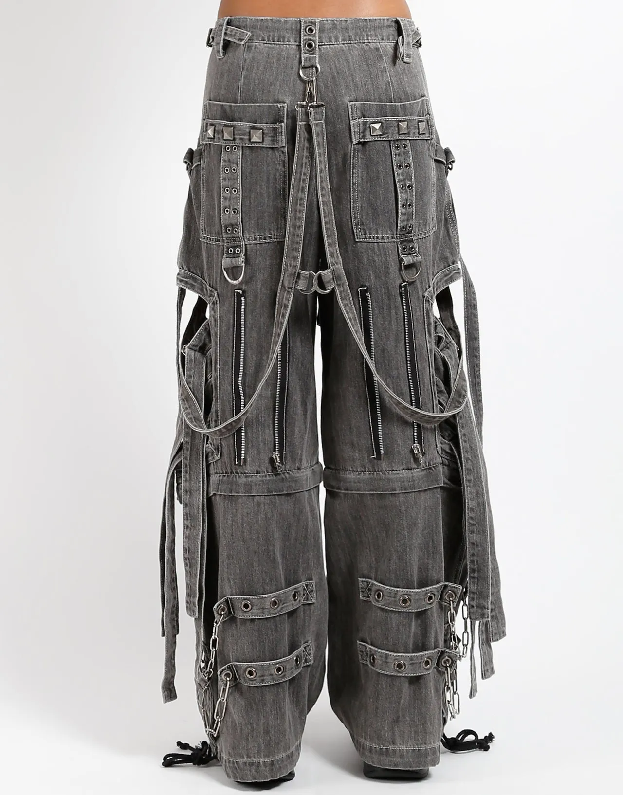 SUPER CUT OUT PANT BLACK DENIM Clean Fit