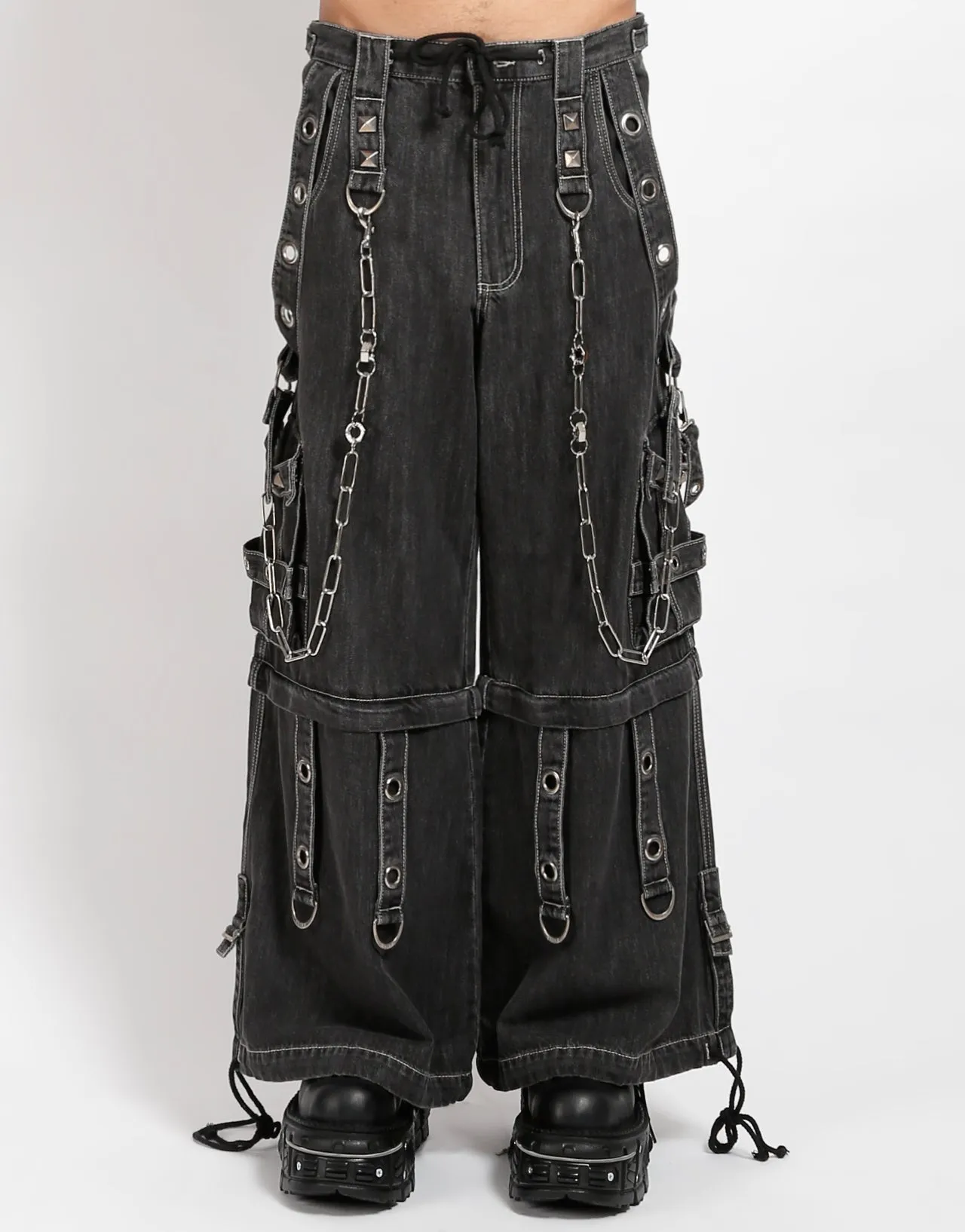 SUPER O-RING PANT BLACK DENIM UV Protection Comfy Texture