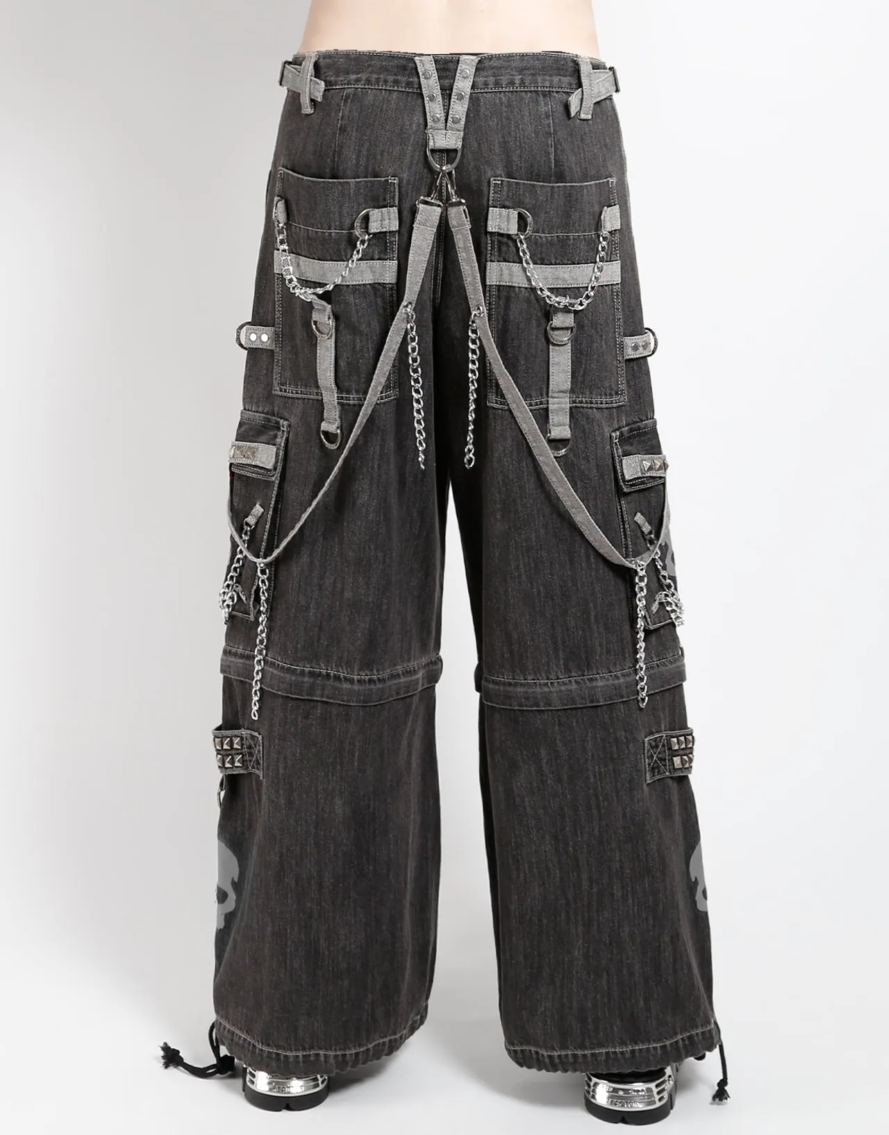SUPER SKULL DENIM PANT GREY SKULL Sleek Cut